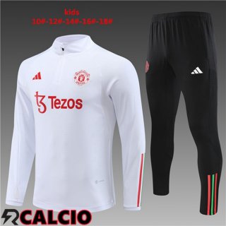 Insieme Tuta Calcio Manchester United Bambino Bianco 2023/2024