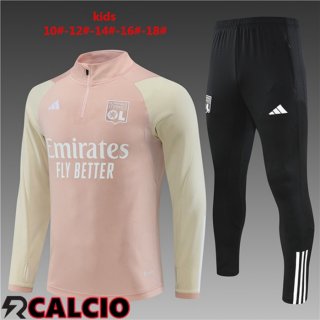 Insieme Tuta Calcio Lyon OL Bambino Rosa 2023/2024
