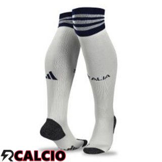 Seconda Calzini Calcio Italia Bianco 2023/2024