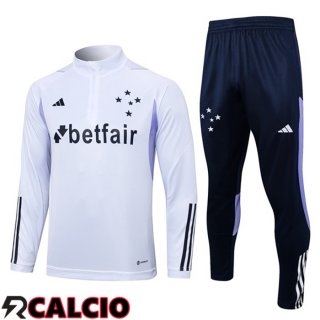 Insieme Tuta Calcio Cruzeiro EC Bianco 2023/2024