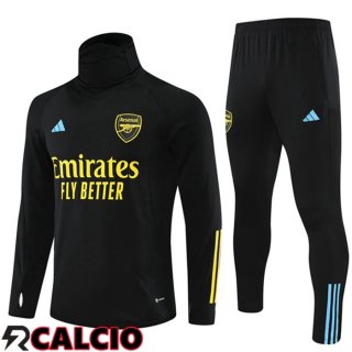 Insieme Tuta Calcio Arsenal Collo alto Nero 2023/2024