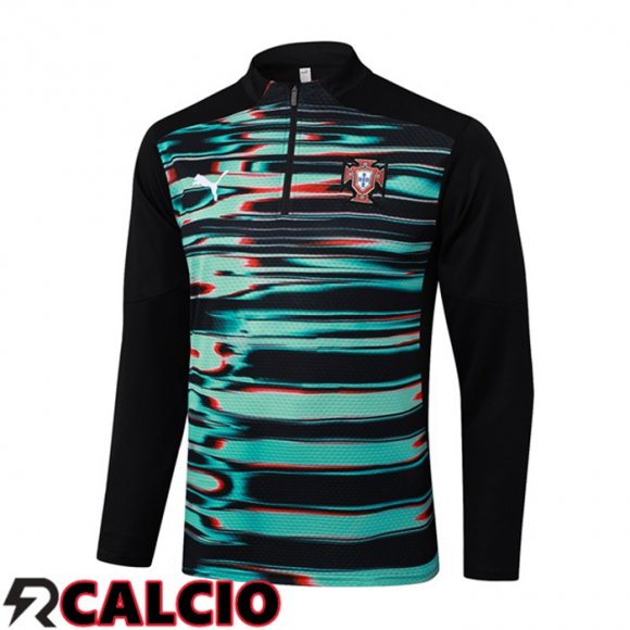Felpa Allenamento Portogallo Verde Nero 2025/2026