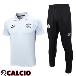 Maglia Polo Manchester City + Pantaloni Bianco 2023/2024