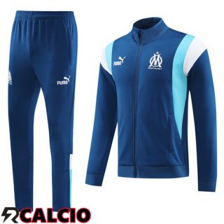 Insieme Tuta Calcio - Giacca Marsiglia OM Blu Reale 2023/2024