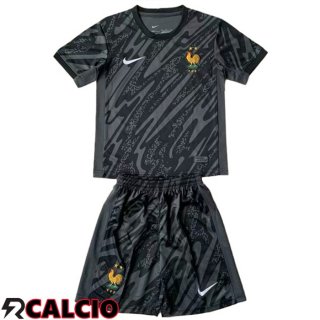 Maglie Calcio Francia Bambino Portiere Nero 2024/2025