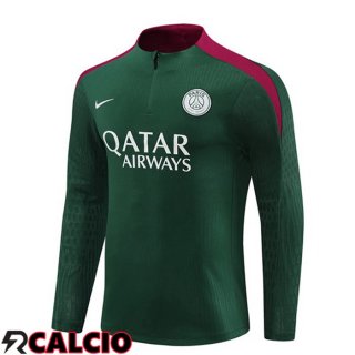 Felpa Allenamento Paris PSG Verde 2024/2025