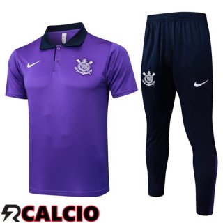 Insieme Polo Corinthians + Pantaloni Viola 2025/2026