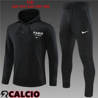 Insieme Giacca Con Cappuccio Tuta Paris PSG Bambino Nero 2023/2024