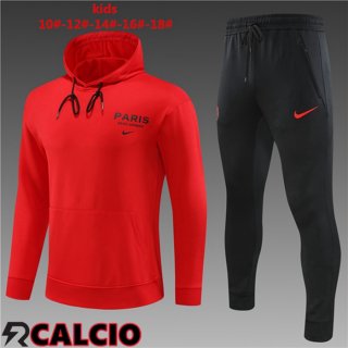 Insieme Giacca Con Cappuccio Tuta Paris PSG Bambino Rosso 2023/2024