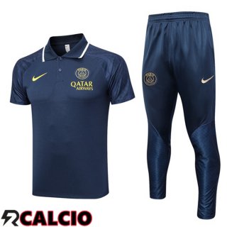 Maglia Polo Paris PSG + Pantaloni Blu Reale 2023/2024