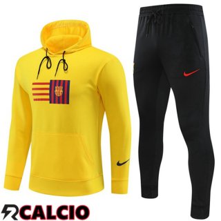 Giacca Con Cappuccio Tuta FC Barcellona Giallo 2023/2024
