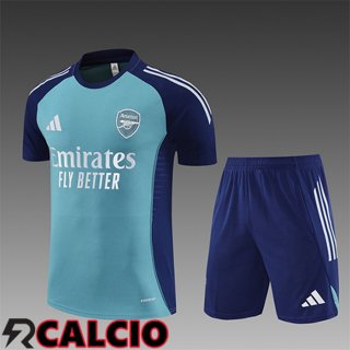 Insieme T Shirt Allenamento Arsenal Bambino Verde/Blu 2025/2026