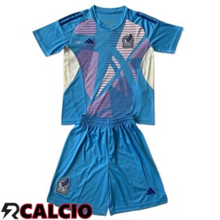 Maglie Calcio Messico Bambino Portiere Blu 2024/2025