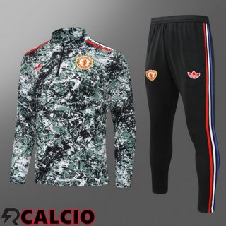 Insieme Tuta Calcio Manchester United Bambino Verde 2024/2025