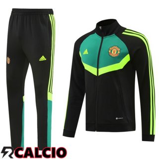 Insieme Tuta Calcio - Giacca Manchester United Nero Verde 2024/2025