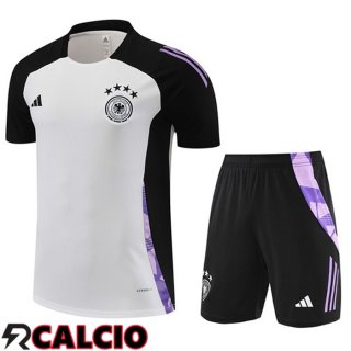 T Shirt Allenamento Germania + Pantaloncini Bianco 2024/2025