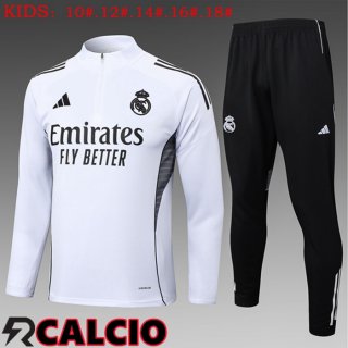 Insieme Tuta Calcio Real Madrid Bambino Bianco 2025/2026