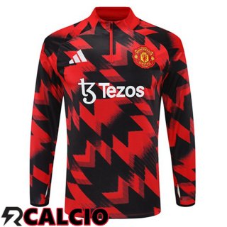 Felpa Allenamento Manchester United Rosso Nero 2025/2026