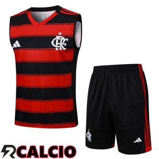 Canotta Allenamento Flamengo + Pantaloncini Rosso Nero 2025/2026