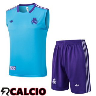 Canotta Allenamento Real Madrid + Pantaloncini Blu 2025/2026