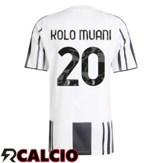 Prima Maglia Juventus (KOLO MUANI 20) Nero Bianco 2025/2026