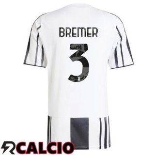 Prima Maglia Juventus (BREMER 3) Nero Bianco 2025/2026  Prima Maglia Juventus (BREMER 3) Nero Bianco 2025/2026