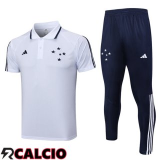 Maglia Polo Cruzeiro EC + Pantaloni Bianco 2023/2024