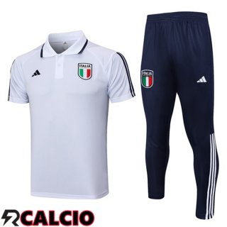 Maglia Polo Italia + Pantaloni Bianco 2023/2024