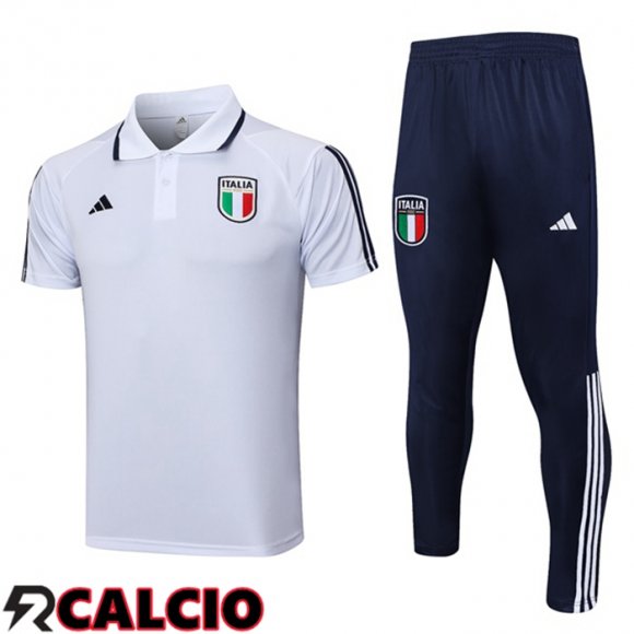 Maglia Polo Italia + Pantaloni Bianco 2023/2024