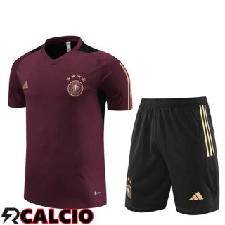 T Shirt Allenamento Germania + Pantaloncini Rosso 2023/2024