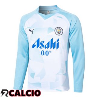 Felpa Allenamento Manchester City Bianco Blu 2024/2025