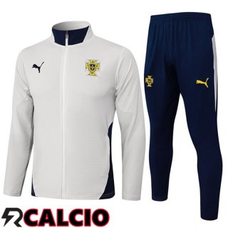 Insieme Tuta Calcio - Giacca Portogallo Grigio 2025/2026