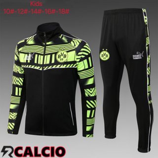 Insieme Tuta Calcio - Giacca Dortmund BVB Bambino Nero Verde 2023/2024