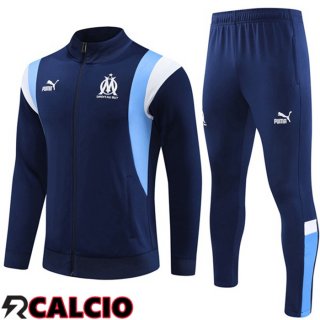 Insieme Tuta Calcio - Giacca Marsiglia Blu Reale 2023/2024