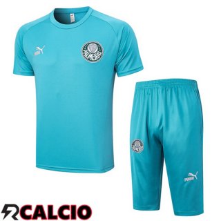 T Shirt Allenamento Palmeiras + Pantaloncini Cyan 2023/2024