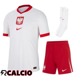 Maglia Nazionale Polonia Prima (Pantaloncini + Calzini) 2024/2025