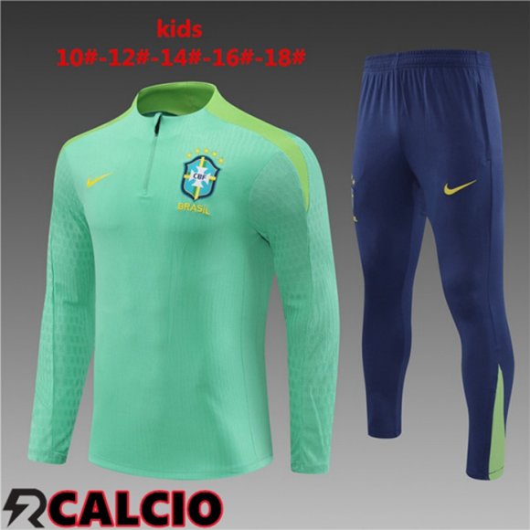 Insieme Tuta Calcio Brasile Bambino Verde 2024/2025