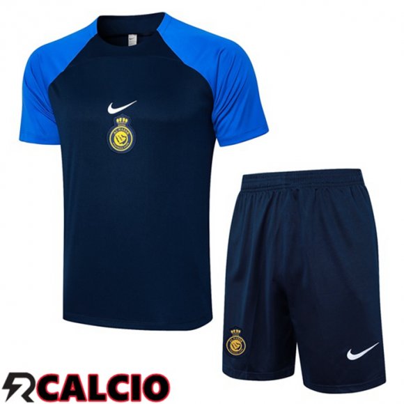 T Shirt Allenamento Al-Nassr FC + Pantaloncini Blu Reale 2024/2025