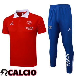 Insieme Polo Jordan Paris PSG + Pantaloni Rosso 2025/2026