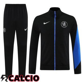 Insieme Tuta Calcio - Giacca FC Chelsea Nero 2025/2026
