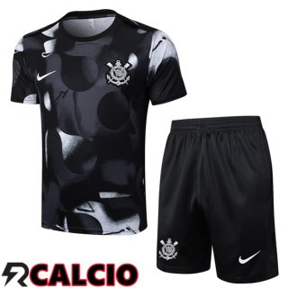 Insieme T Shirt Allenamento Corinthians + Pantaloncini Nero 2025/2026