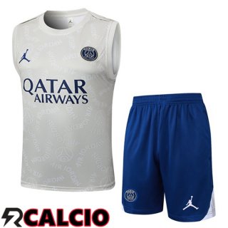 Canotta Allenamento Jordan Paris PSG + Pantaloncini Grigio 2025/2026