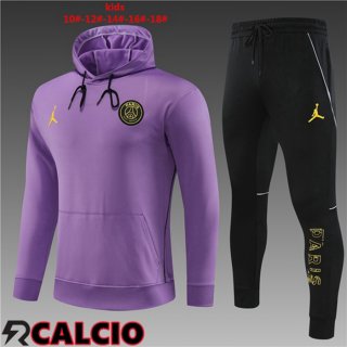 Insieme Giacca Con Cappuccio Tuta JORDAN Paris PSG Bambino Viola 2023/2024