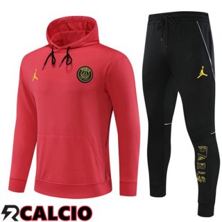 Insieme Con Cappuccio Tuta JORDAN Paris PSG Rosso 2023/2024