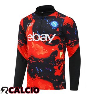 Felpa Allenamento SSC Napoli Rosso Nero 2024/2025