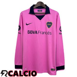 Seconda Maglia Boca Juniors Retro Manica Lunga Rosa 2013-2014