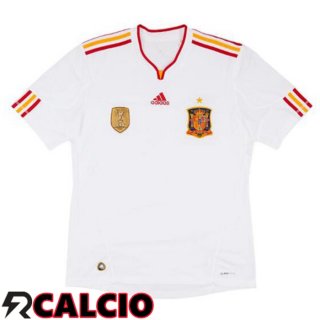 Seconda Maglia Spagna Retro Bianco 2011