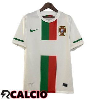 Seconda Maglia Portogallo Retro Bianco Rosso Verde 2010