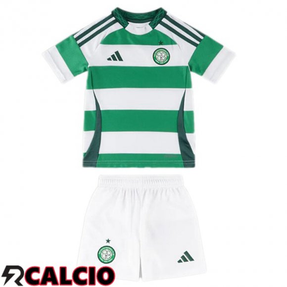 Maglie Calcio Celtic FC Bambino Prima Verde Bianco 2024/2025