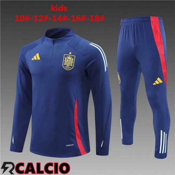 Insieme Tuta Calcio Spagna Bambino Blu 2024/2025